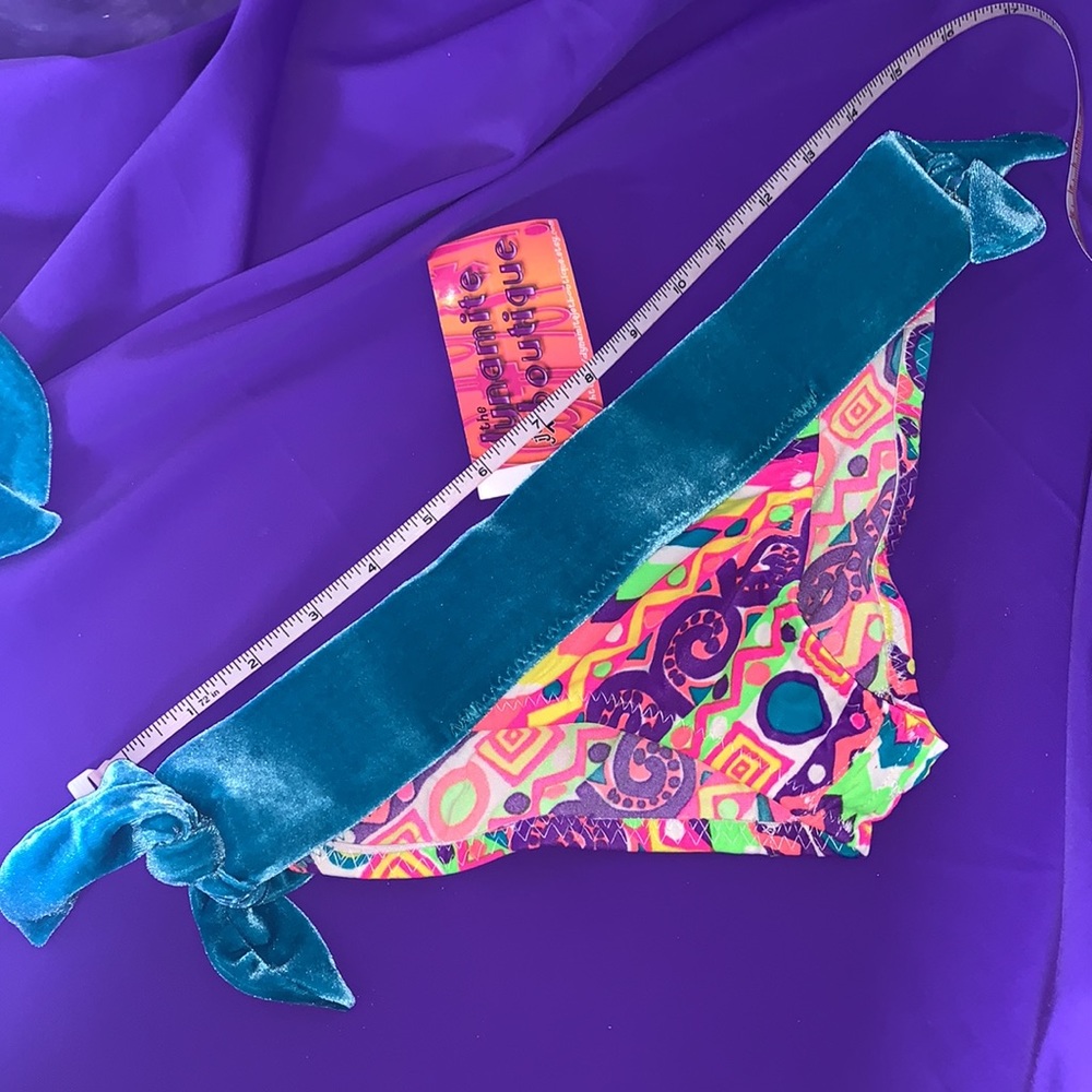 Candy Raver Velvet Hipster Retro Bikini S NWT - Picture 9 of 12